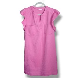 NWOT THML Pink Flutter Sleeve Dress, Size Small